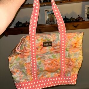 Matilda Jane Polka Dot Floral Tote - Pink and Orange